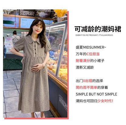 New Maternity Plaid Dresses