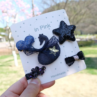 5Pcs/set Cartoon Hairpins