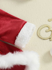 Plush Patchwork Christmas Jumpsuit