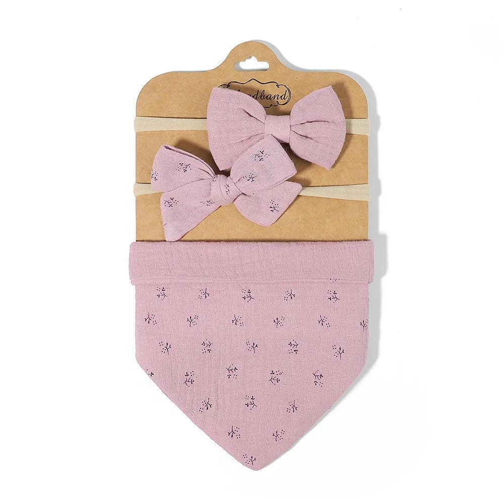 3Pcs BabyBibs with Bow