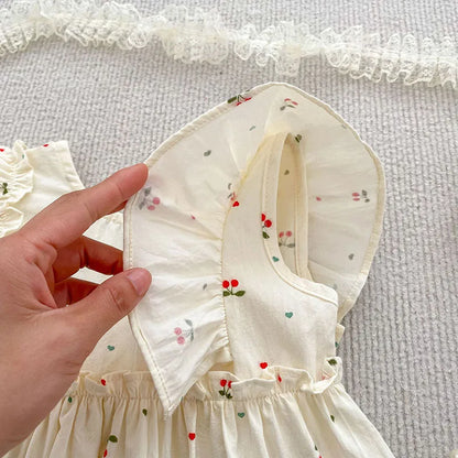 Cherry Girls Bow Jumpsuit