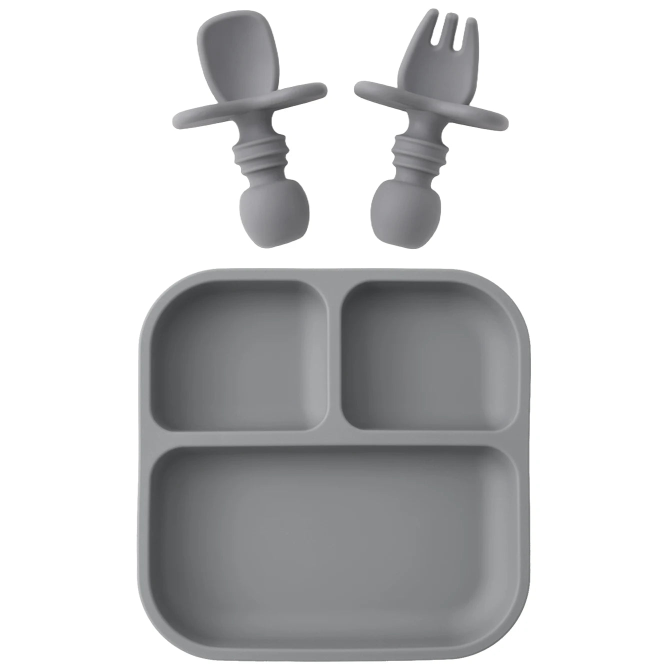 Colorful Silicone Baby Feeding Set, 2 Pieces