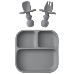 Colorful Silicone Baby Feeding Set, 2 Pieces