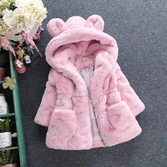 Faux Fur Winter Kids Coat