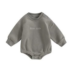 Baby Boys' Letter Embroidery Bodysuit, Fall Sweatshirt