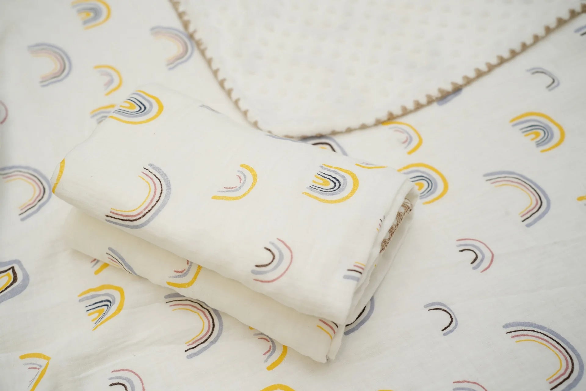 Newborn Bear Print Blanket for Crib, Stroller and Car Seat