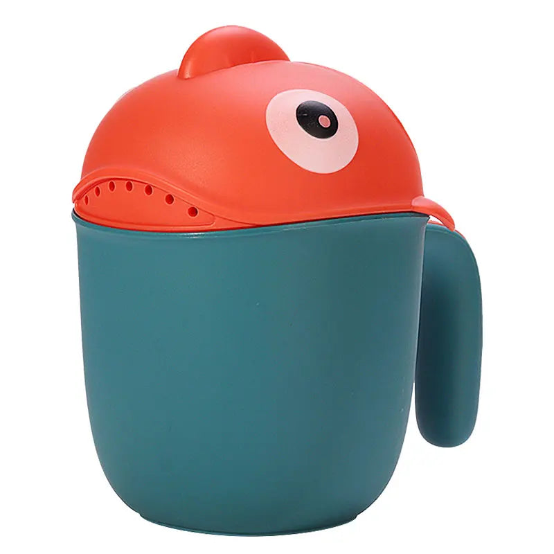 Baby Bath Shampoo Rinse Cup with Collapsible Dino Design