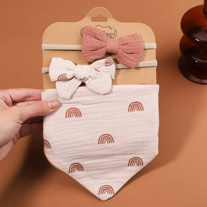 3Pcs BabyBibs with Bow
