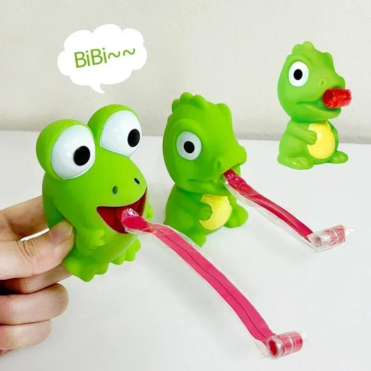 Pinch Frog Dinosaur Sticking Tongue  For Kids - PAMU8