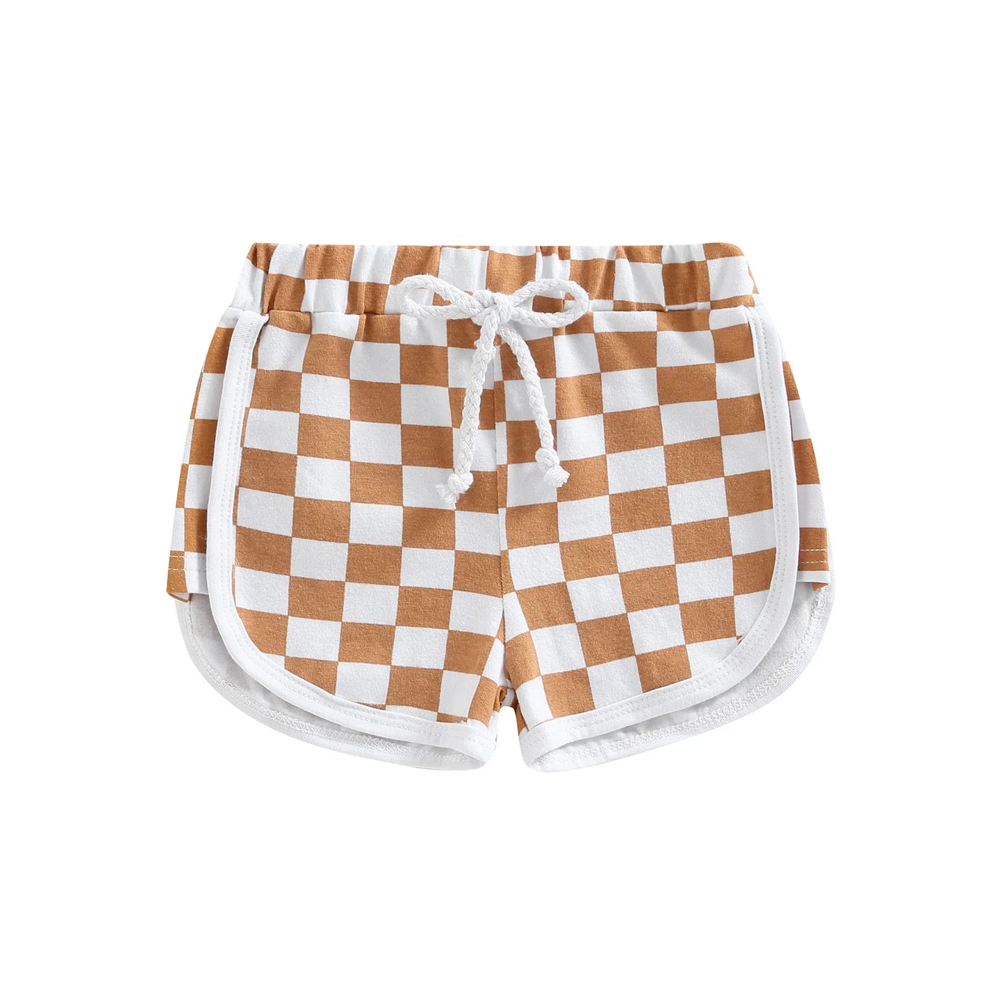 Checkerboard Print  Short Pants