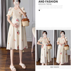 Puff Sleeve Pregnancy Dress