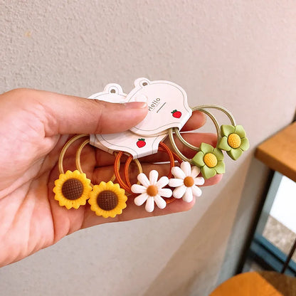 2Pcs Flowers Rubber Band
