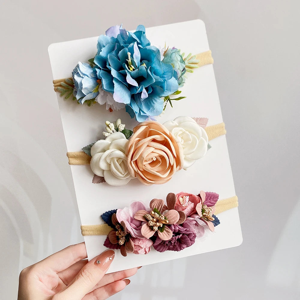 Baby Flower Headbands, Soft Floral Hair Band Set