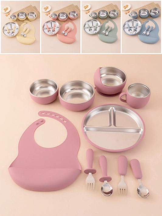 10PCS Stainless Feeding Set