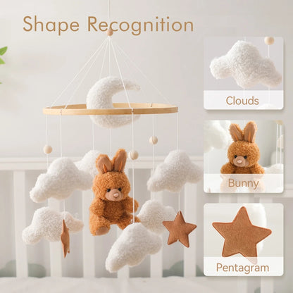 Baby Crib Mobile Wooden Rattle Toy