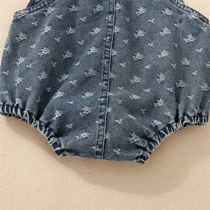 Baby Girl Denim Romper