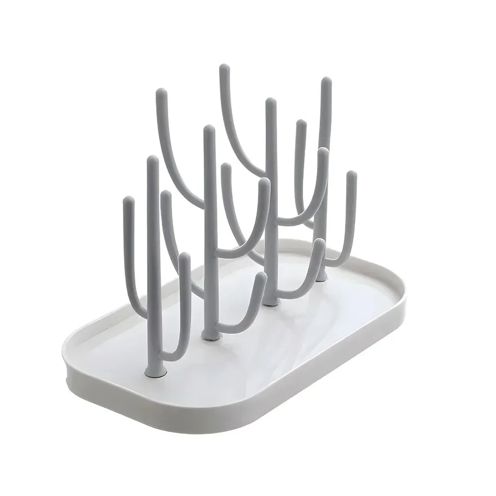 Dust-Free Bottle Shelf Drying Rack