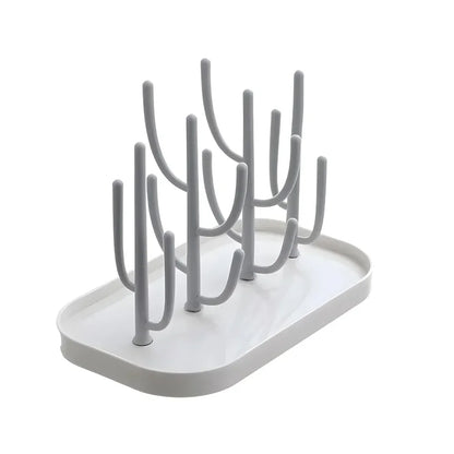 Dust-Free Bottle Shelf Drying Rack