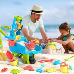 Kids beach water play bulldozer toy cart for sand and outdoor fun