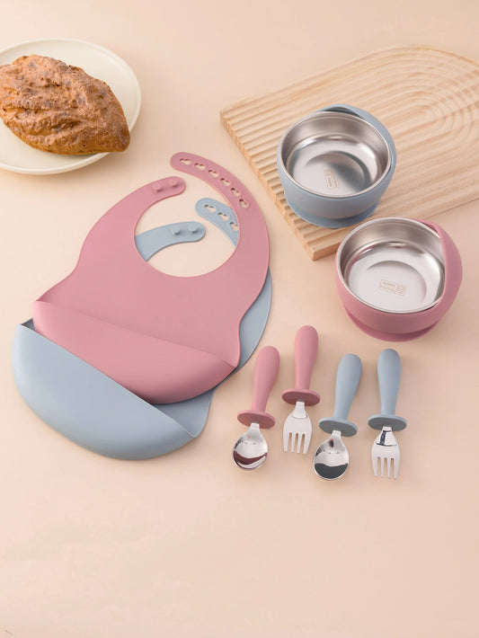 4PCS Stainless Steel Baby Feeding Set