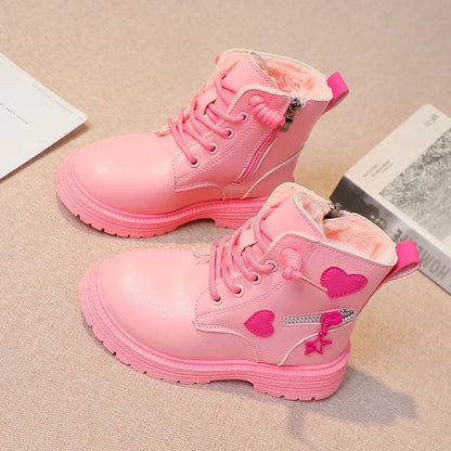 ‌Girls Snow Furry Ankle Boots