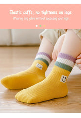 Girls' Rainbow Mid-Tube Socks, 5 Pairs, Ages 1-16