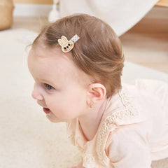 Baby Girls' Knitted Rabbit Hair Clips, 2-Piece Set