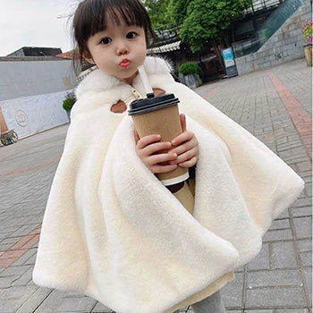 Princess Hooded Faux Fur Winter Cape