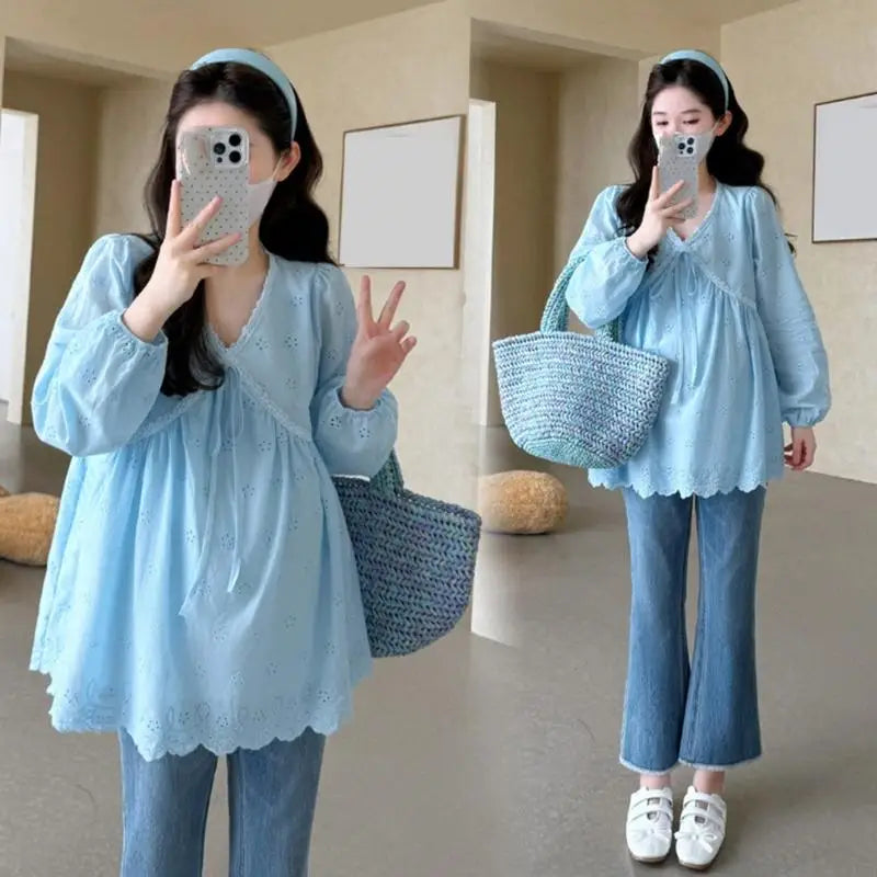 Lace Maternity Shirt
