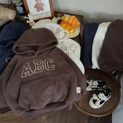 Fur Lining Boys Hoodie Set