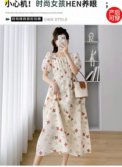 Vintage Patchwork Pregnancy Dress