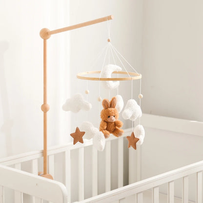 Baby Crib Mobile Wooden Rattle Toy