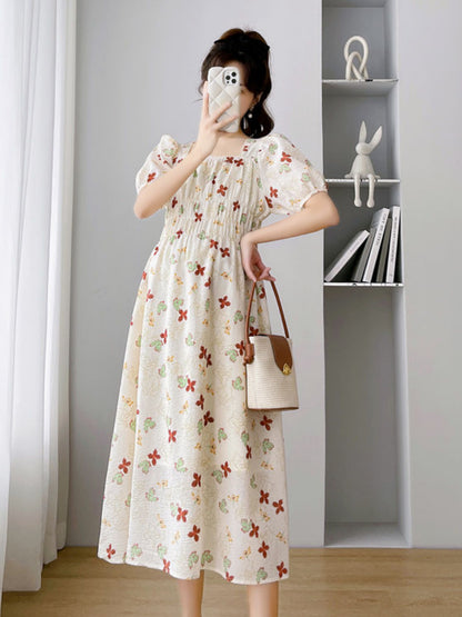 Vintage Patchwork Pregnancy Dress