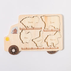 Wooden Animal Puzzles Baby Toys