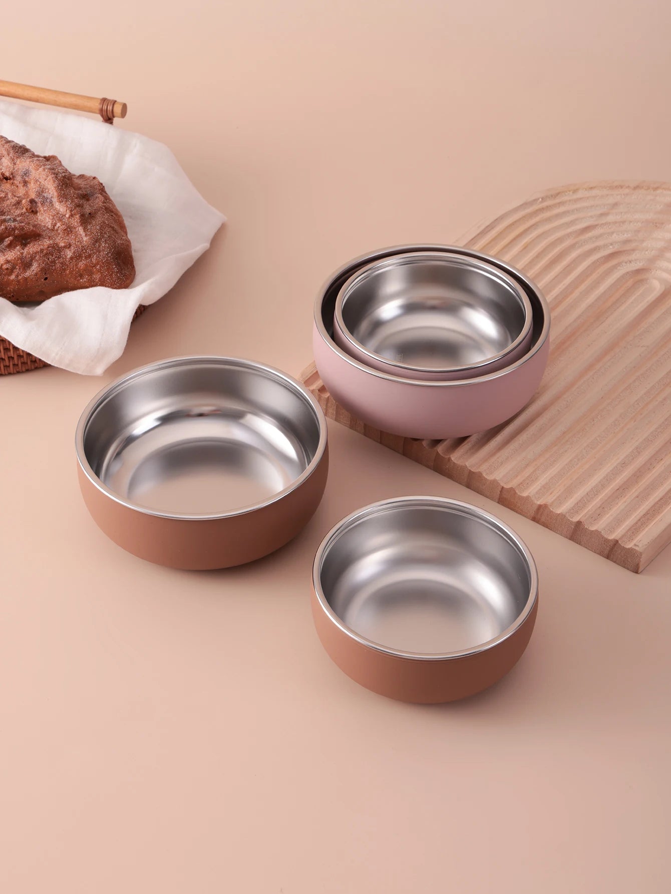 2PCS Stainless Steel Dishes