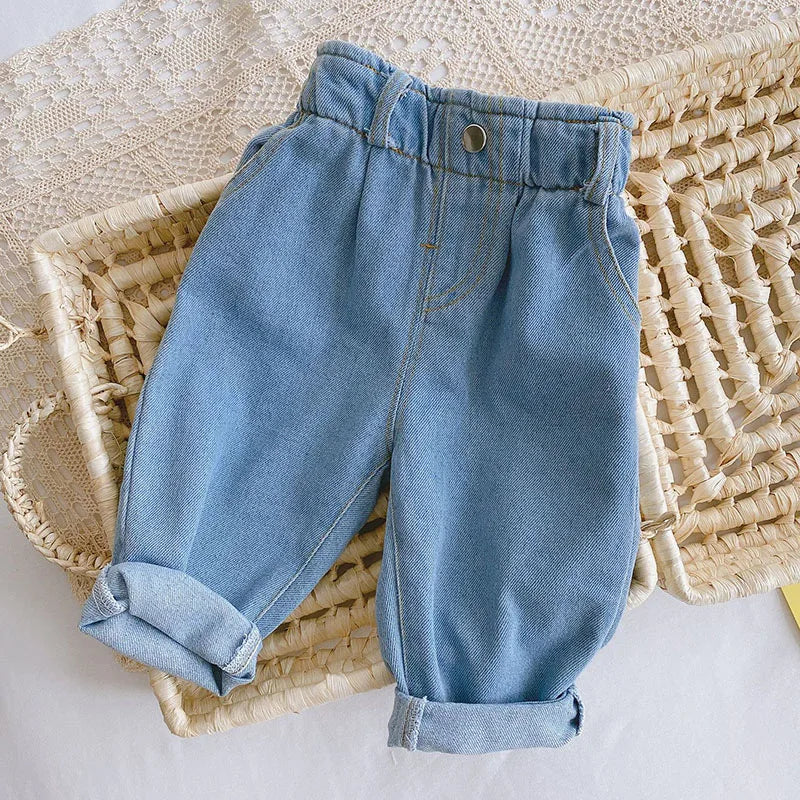 Solid Kids Boys Straight Pants - PAMU8