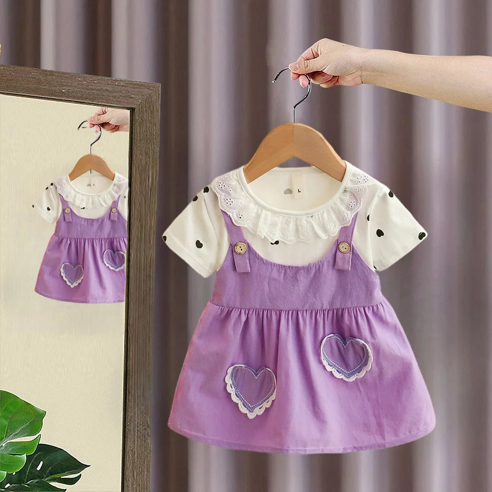 Heart Print Summer Girl Dress