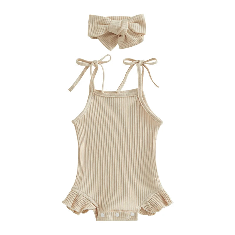 Tie-Up Strap Baby Outfit