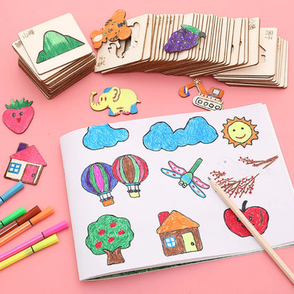 Wooden DIY Painting Template for Kids