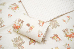 Newborn Bear Print Blanket for Crib, Stroller and Car Seat