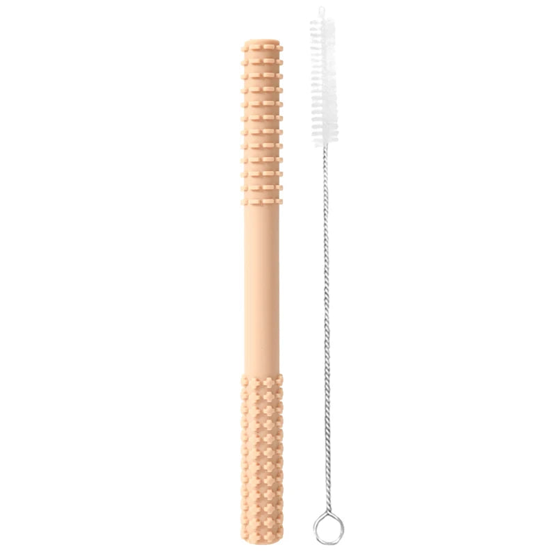 Molar Straw Baby Teether With Brush - PAMU8
