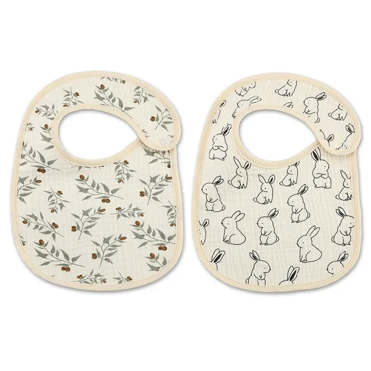 2pcs Waterproof Baby Bibs