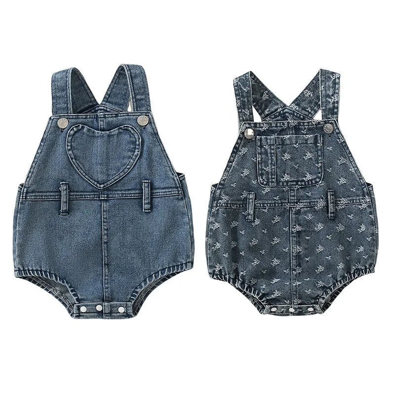 Baby Girl Denim Romper