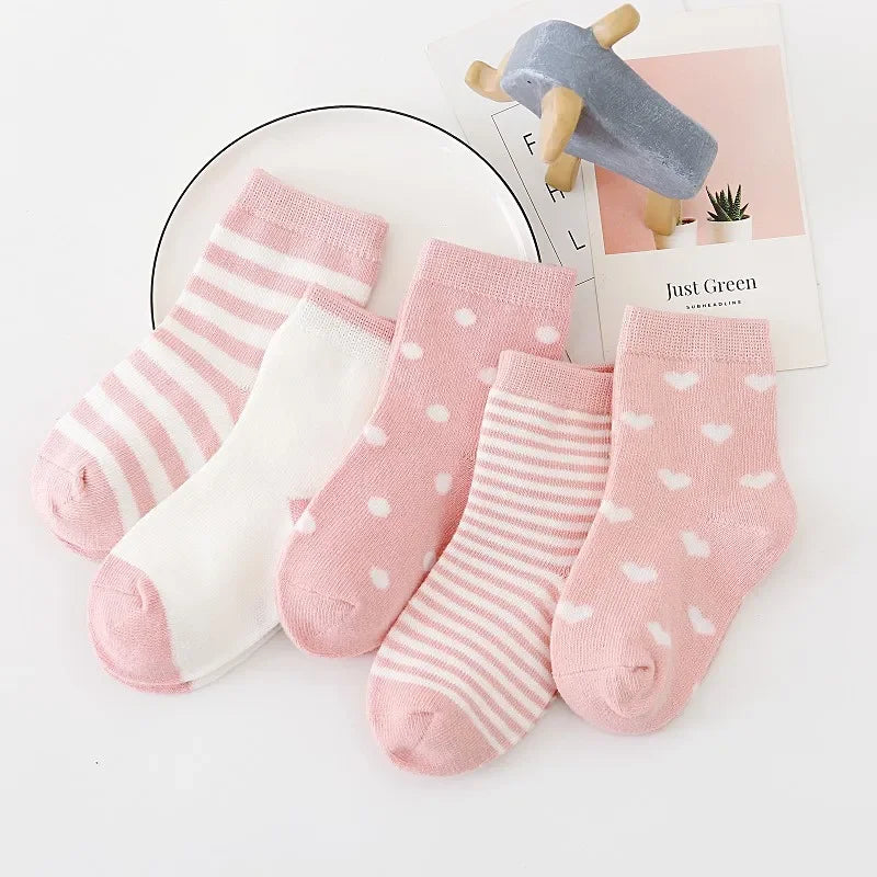 5 Pairs Cute Cat Baby Socks