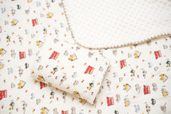 Newborn Bear Print Blanket for Crib, Stroller and Car Seat