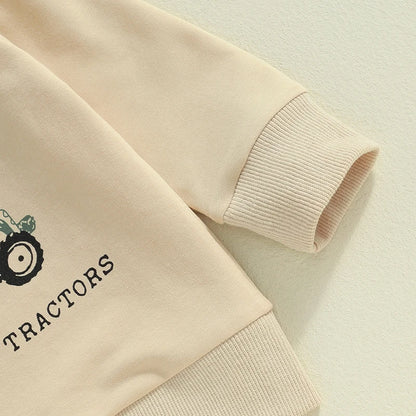 Boys Sweatshirt Tractor Print