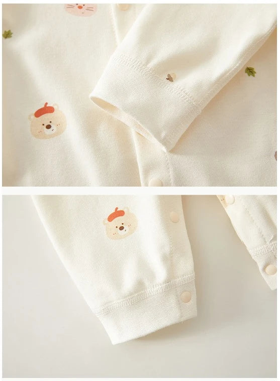 Soft Cartoon Infant Bodysuit Suit
