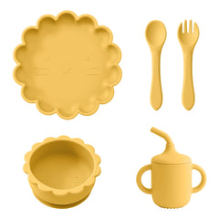 Baby Feeding Plate Set, 5-Piece Toddler Dinnerware