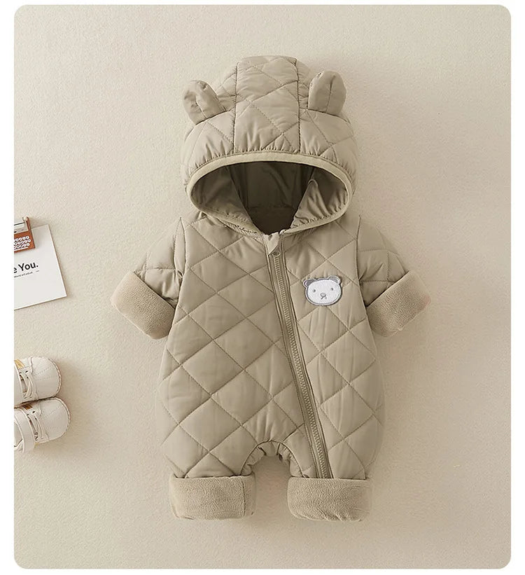 Fleece Lined Cotton Infant Romper