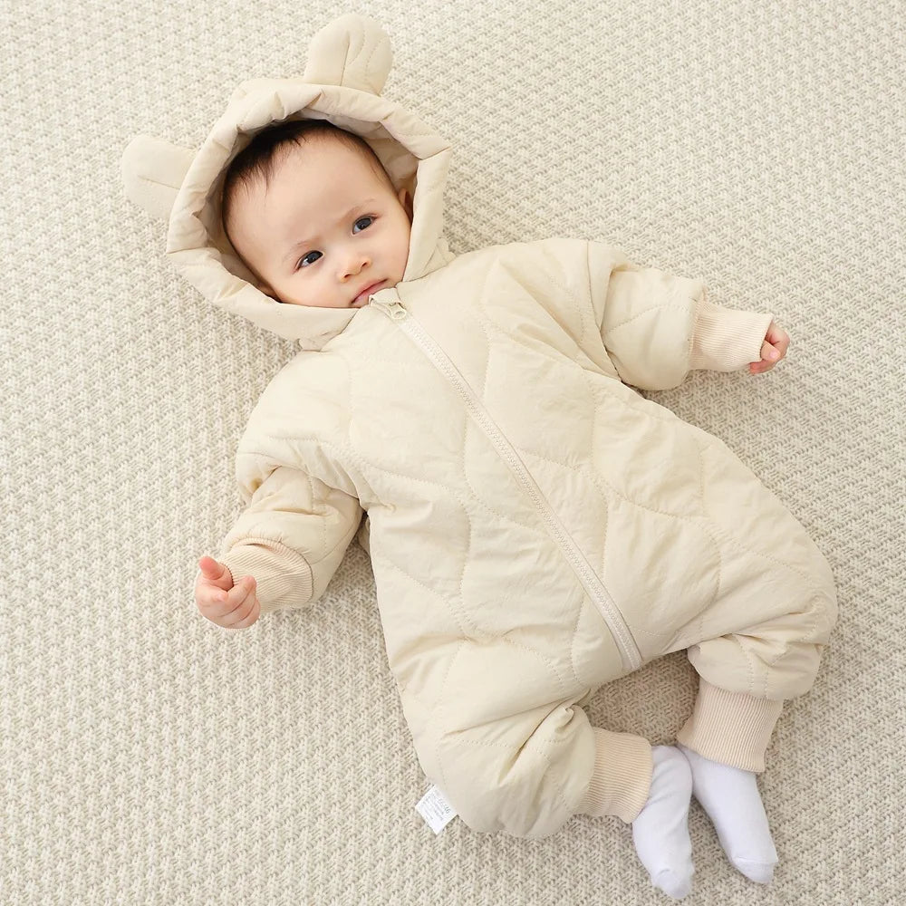 Baby Plush Cotton Jumpsuit, Thick Winter Snowsuit